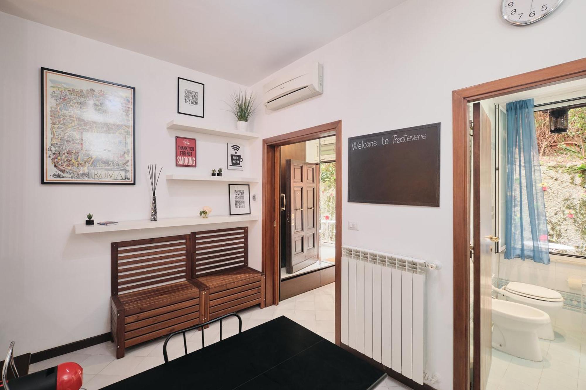 Trastevere- Flat Con Giardino, Ac, Wi-fi & Netflix Lejlighed